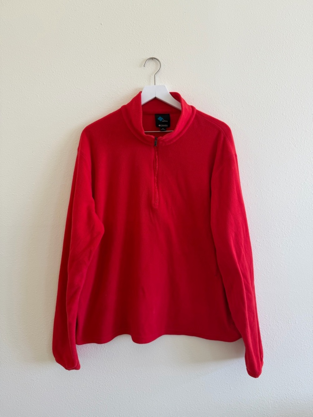 Vintage Red Men’s Columbia 1/4 Zip Fleece